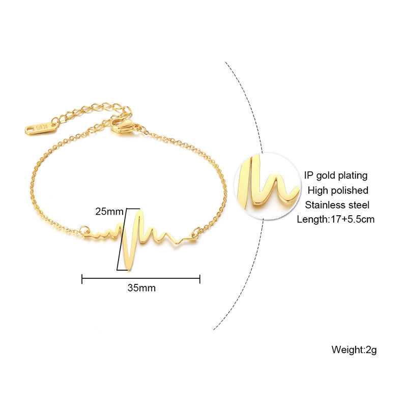 Wholesale Stainless Steel Gold Stacking Bracelet